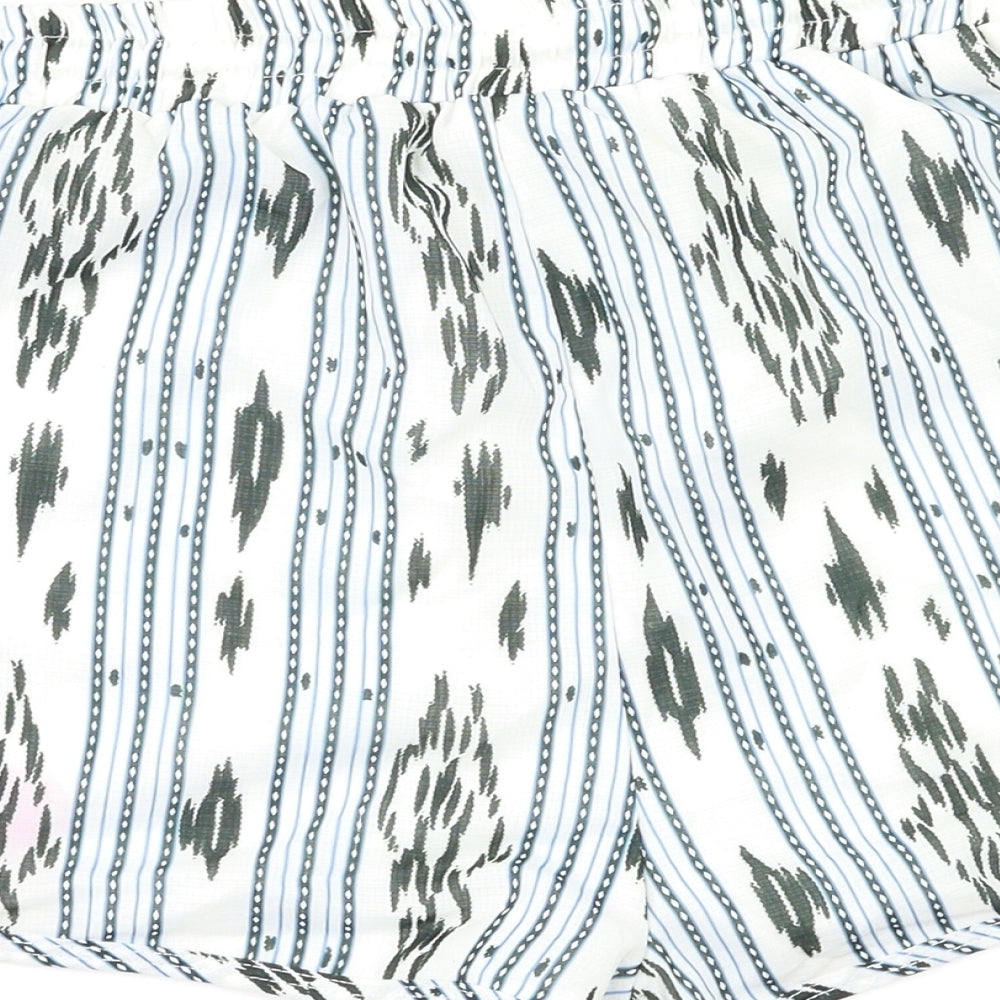 Missguided Womens Multicoloured Geometric  Bermuda Shorts Size 10