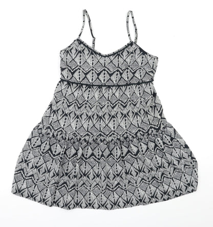 F&F Womens Black Geometric  Fit & Flare  Size S