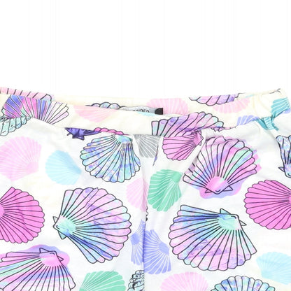 Missguided Womens Multicoloured Geometric  Bermuda Shorts Size 10