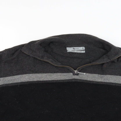 TU Mens Black   Pullover Jumper Size S