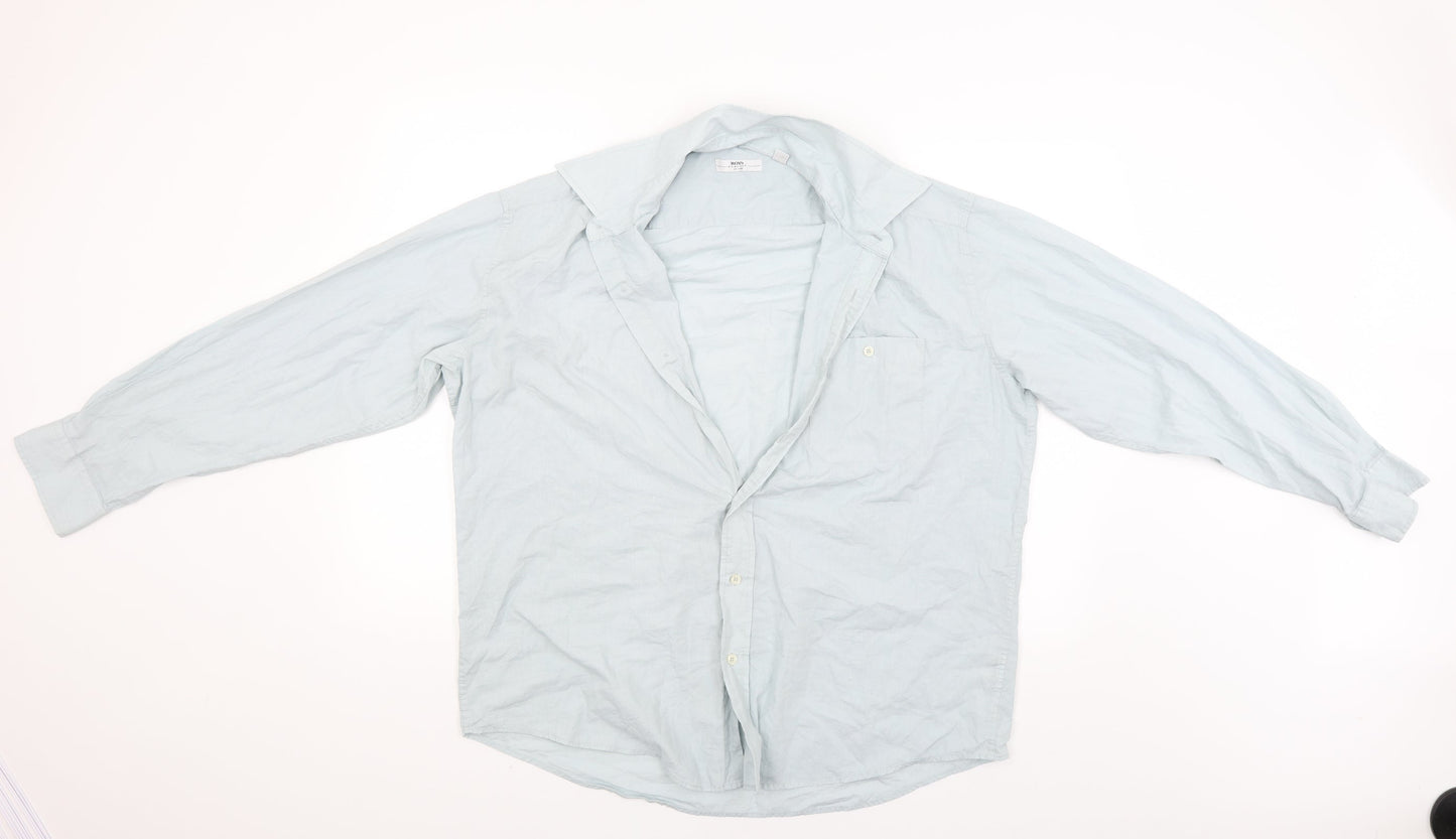 Roys Mens Green    Button-Up Size 17