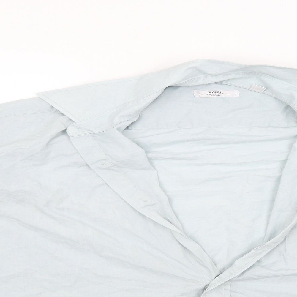 Roys Mens Green    Button-Up Size 17