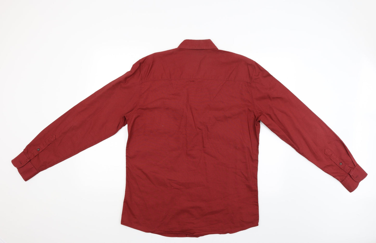AW85 Mens Red    Button-Up Size M