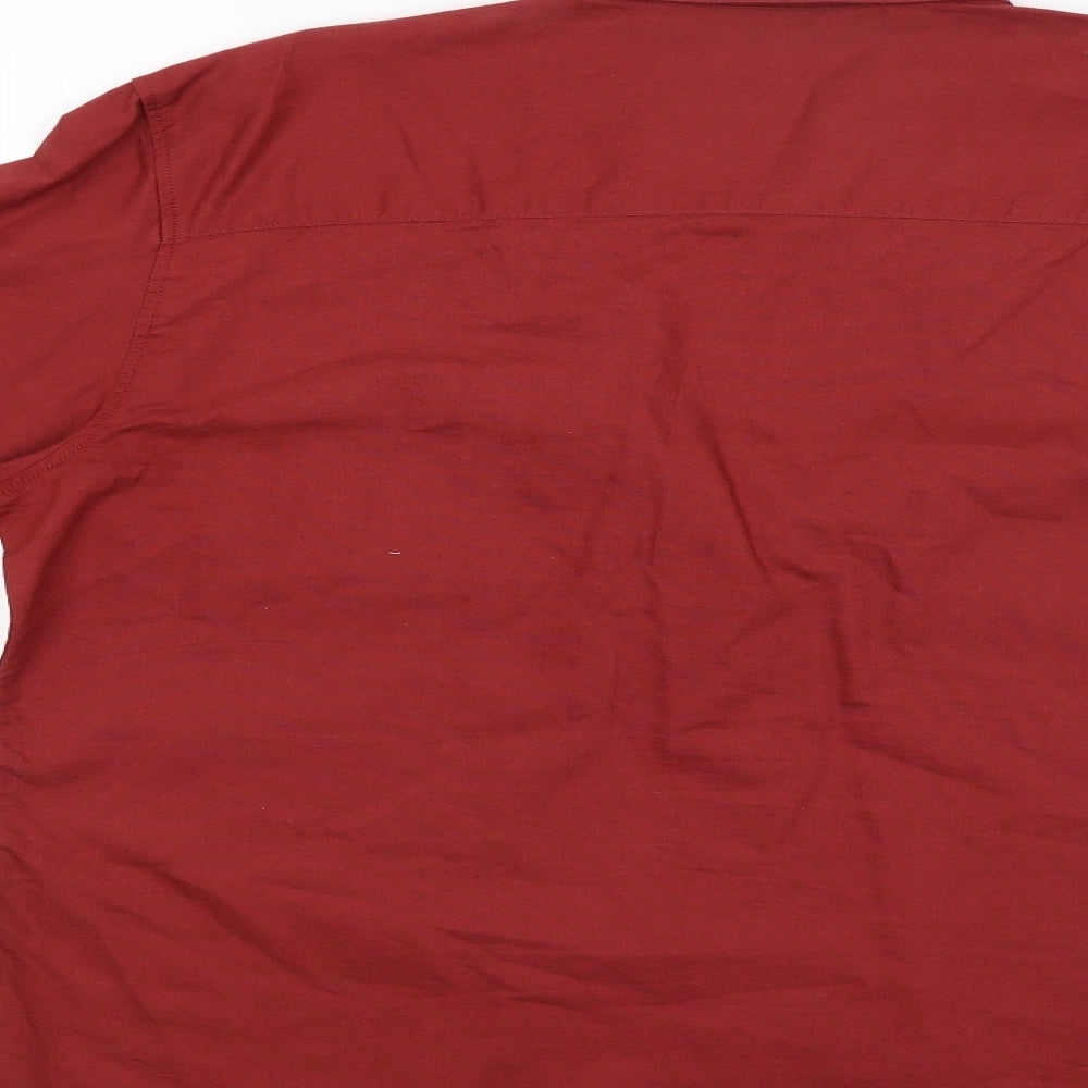 AW85 Mens Red    Button-Up Size M