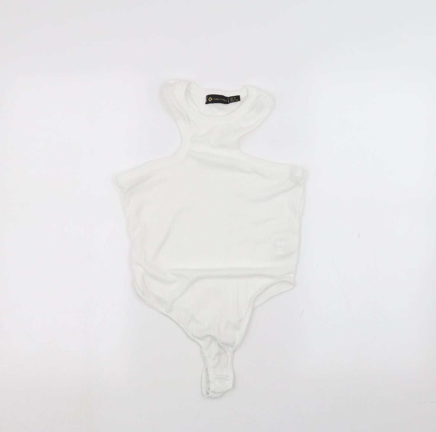 I SAW IT FIRST Womens White   Bodysuit One-Piece Size 8