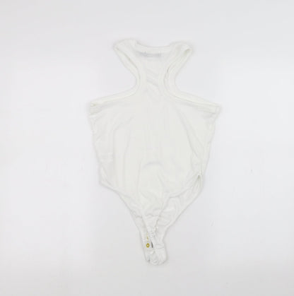 I SAW IT FIRST Womens White   Bodysuit One-Piece Size 8