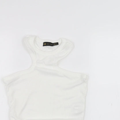 I SAW IT FIRST Womens White   Bodysuit One-Piece Size 8