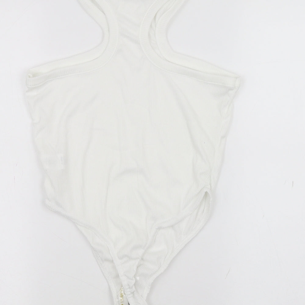 I SAW IT FIRST Womens White   Bodysuit One-Piece Size 8