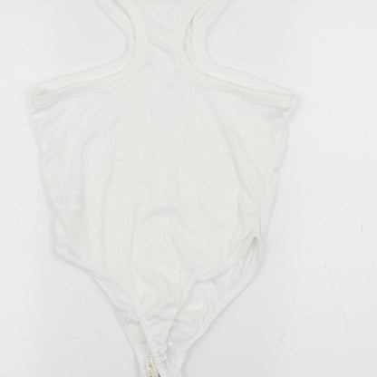 I SAW IT FIRST Womens White   Bodysuit One-Piece Size 8