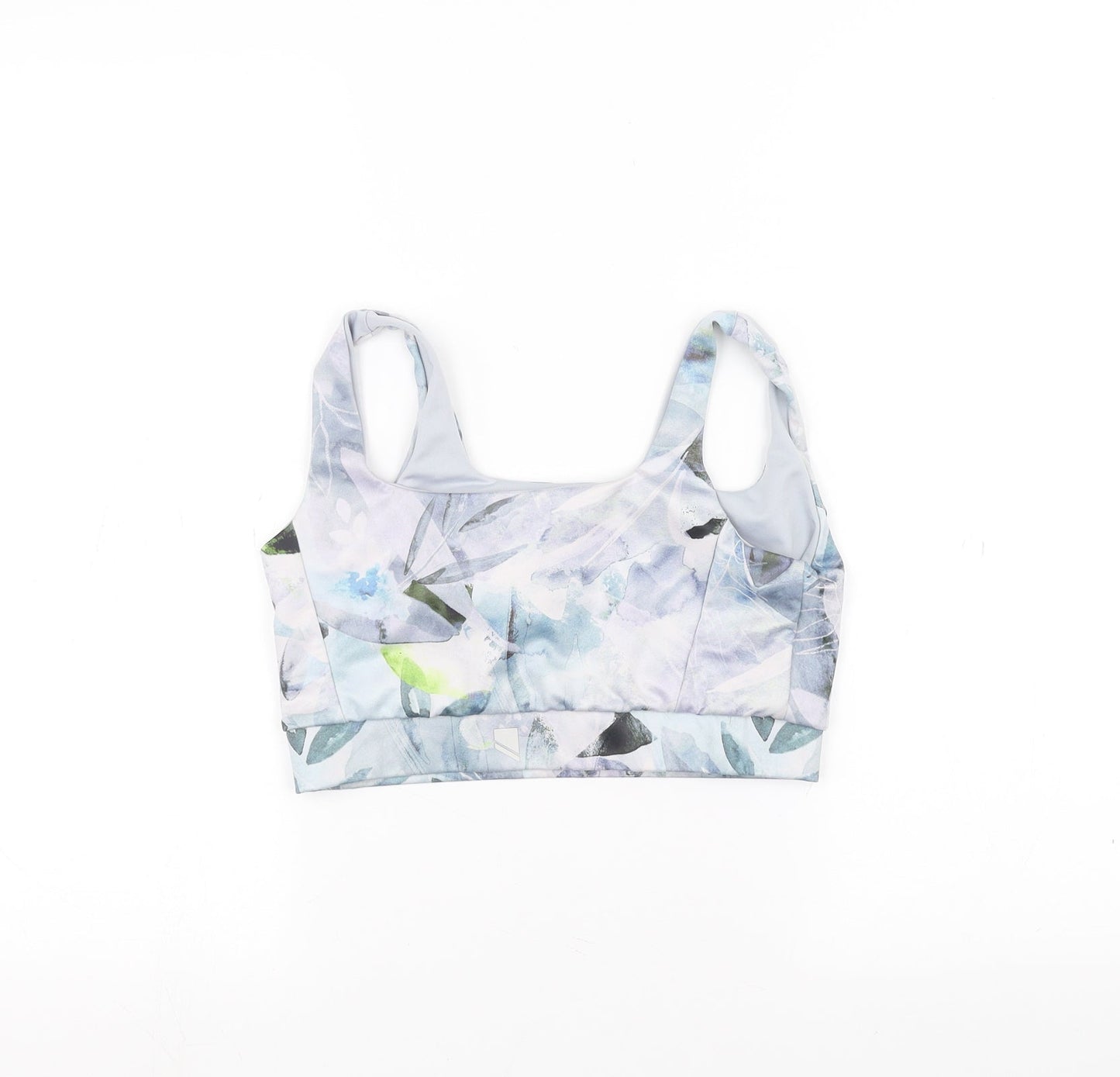 George Womens White Floral  Cropped T-Shirt Size M