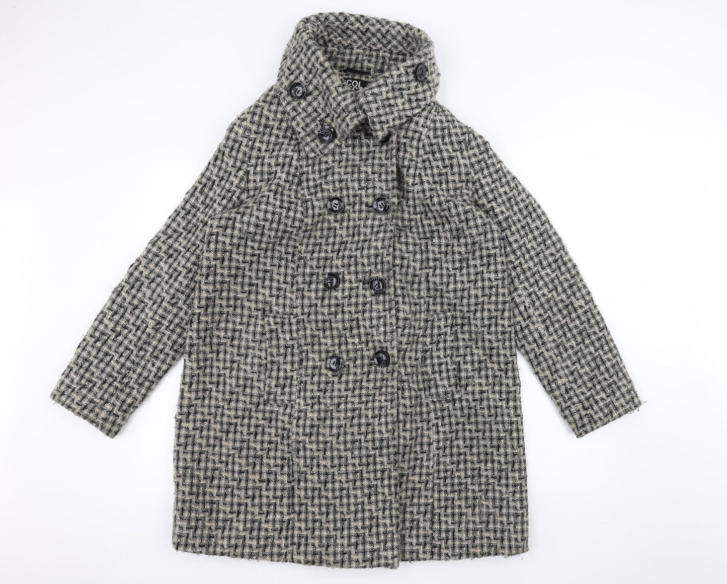 Womens UK Size L debinhams Grey Pea Coat