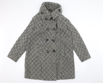 Womens UK Size L debinhams Grey Pea Coat