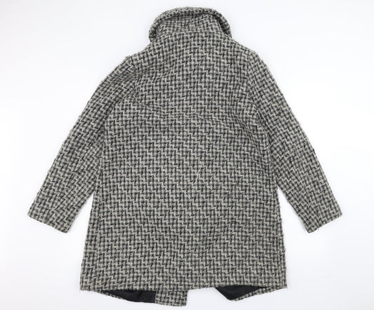 Womens UK Size L debinhams Grey Pea Coat