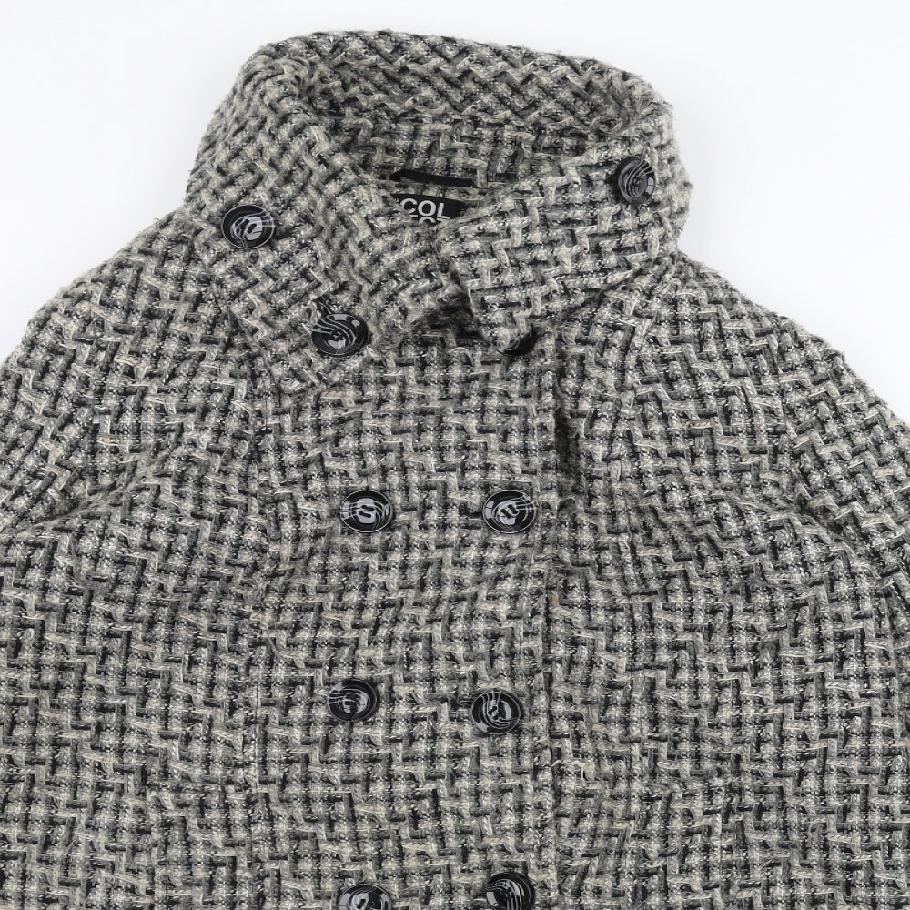 Womens UK Size L debinhams Grey Pea Coat