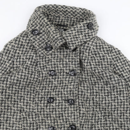 Womens UK Size L debinhams Grey Pea Coat
