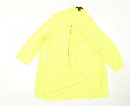 Atmosphere Womens Yellow   Basic Blouse Size 12