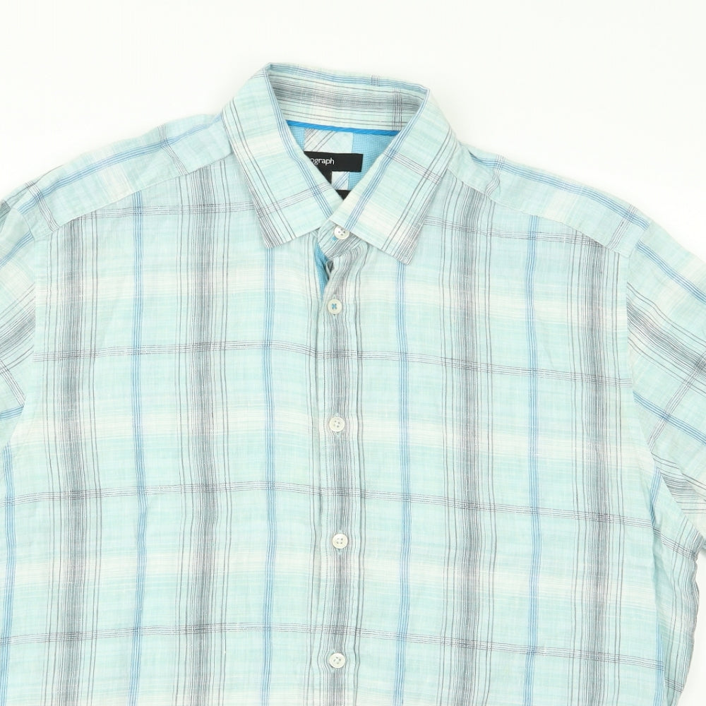 Autograph Womens Blue   Basic Button-Up Size L