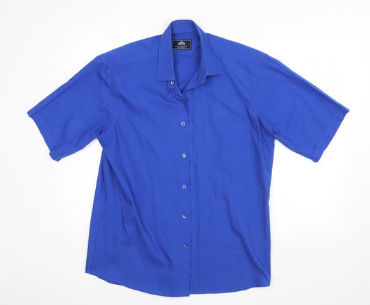 Rael Brook Mens Blue    Dress Shirt Size 15