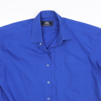 Rael Brook Mens Blue    Dress Shirt Size 15
