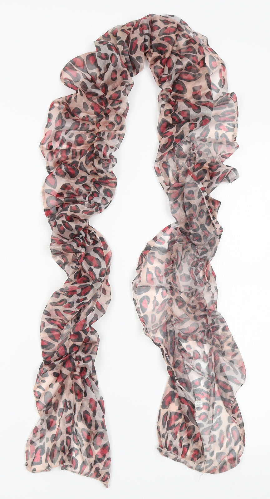 Preworn Womens Pink Animal Print   Scarf   - boa