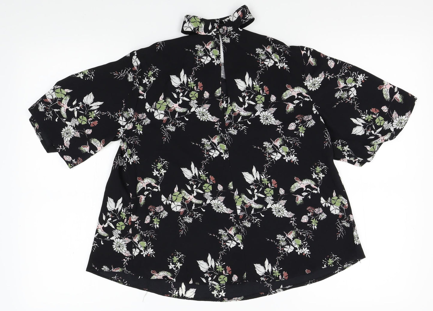 Womens UK Size 8 Atmosphere Black Basic Blouse
