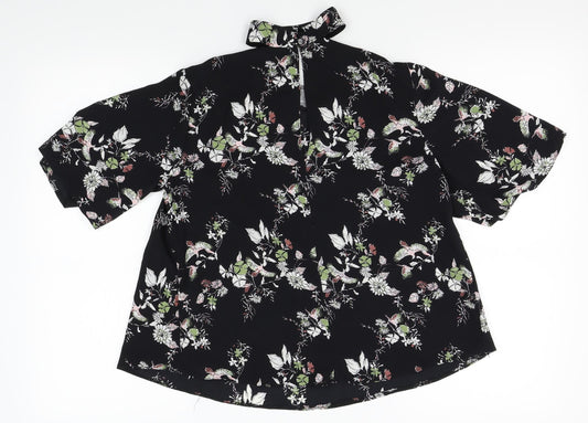Womens UK Size 8 Atmosphere Black Basic Blouse