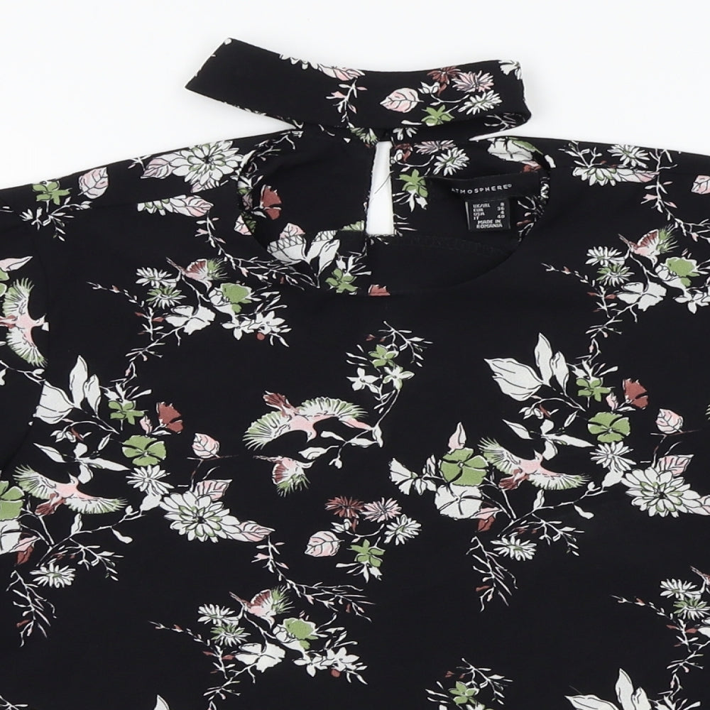 Womens UK Size 8 Atmosphere Black Basic Blouse