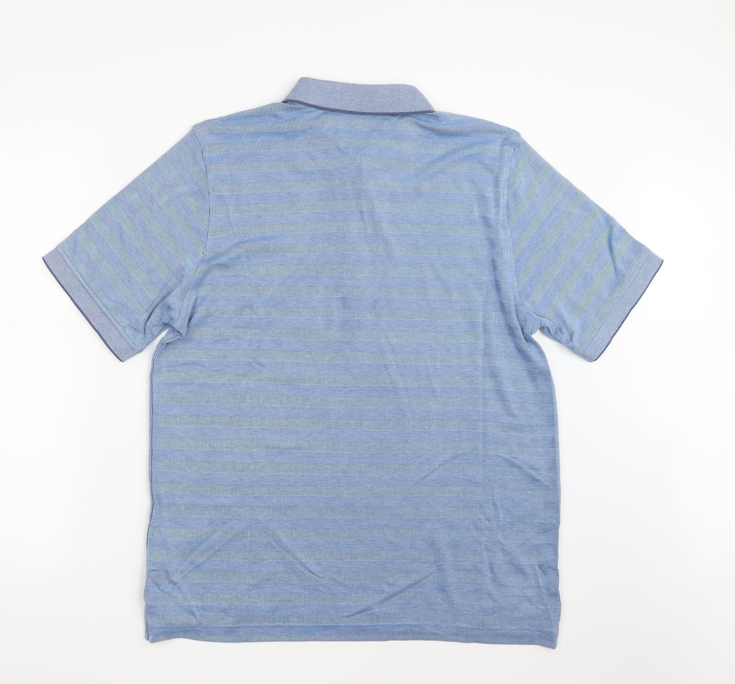 Lincoln Mens Blue    Polo Size L