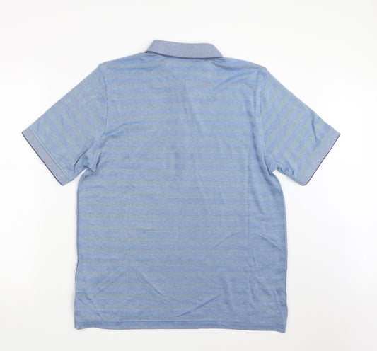 Lincoln Mens Blue    Polo Size L