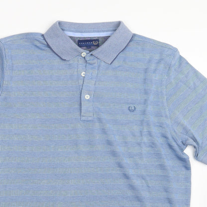 Lincoln Mens Blue    Polo Size L