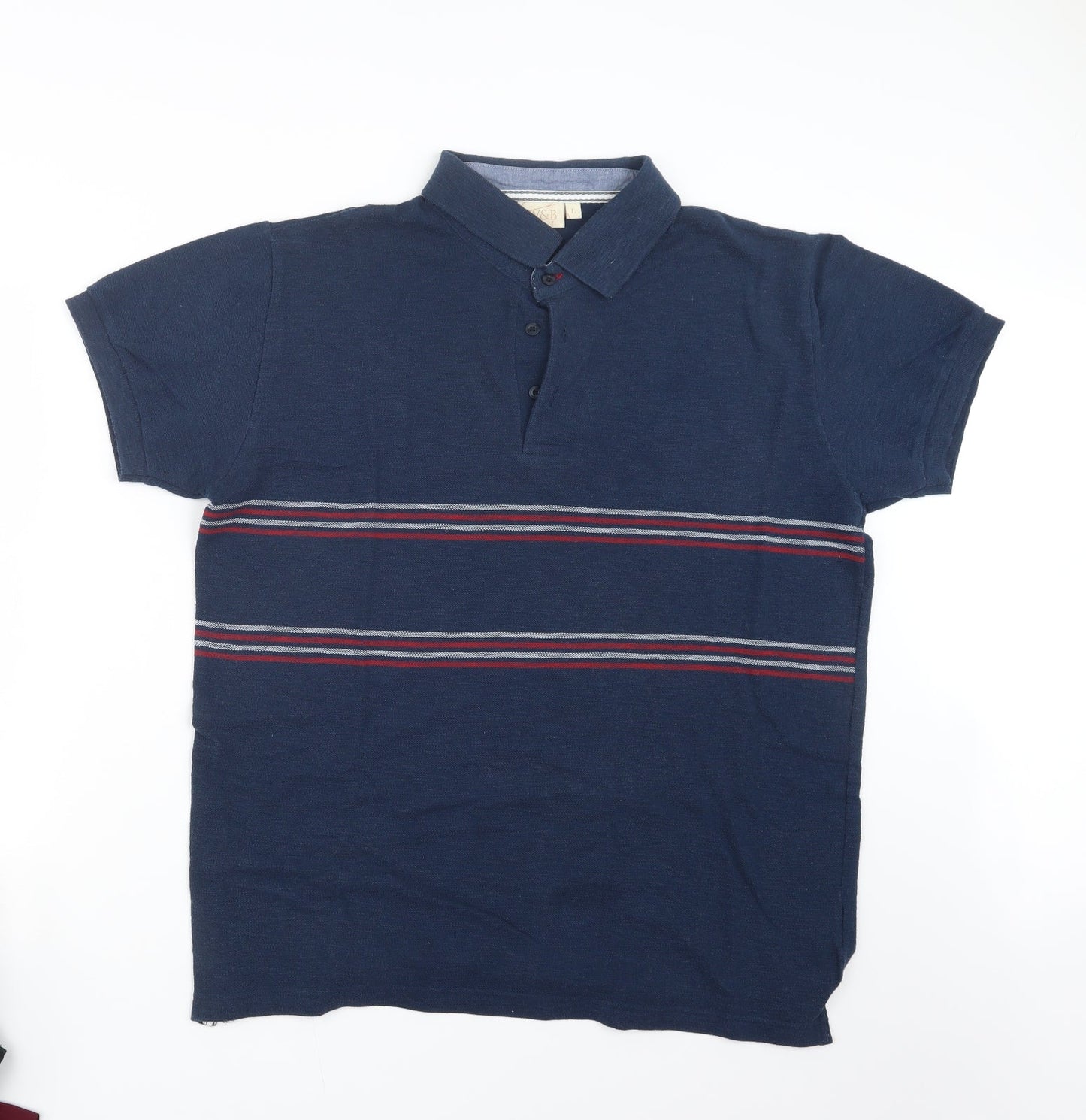 W&B Mens Blue    Polo Size L