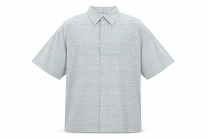 Mens UK Size XL Berkertex Green  Button-Up Short Sleeve Casual Shirt
