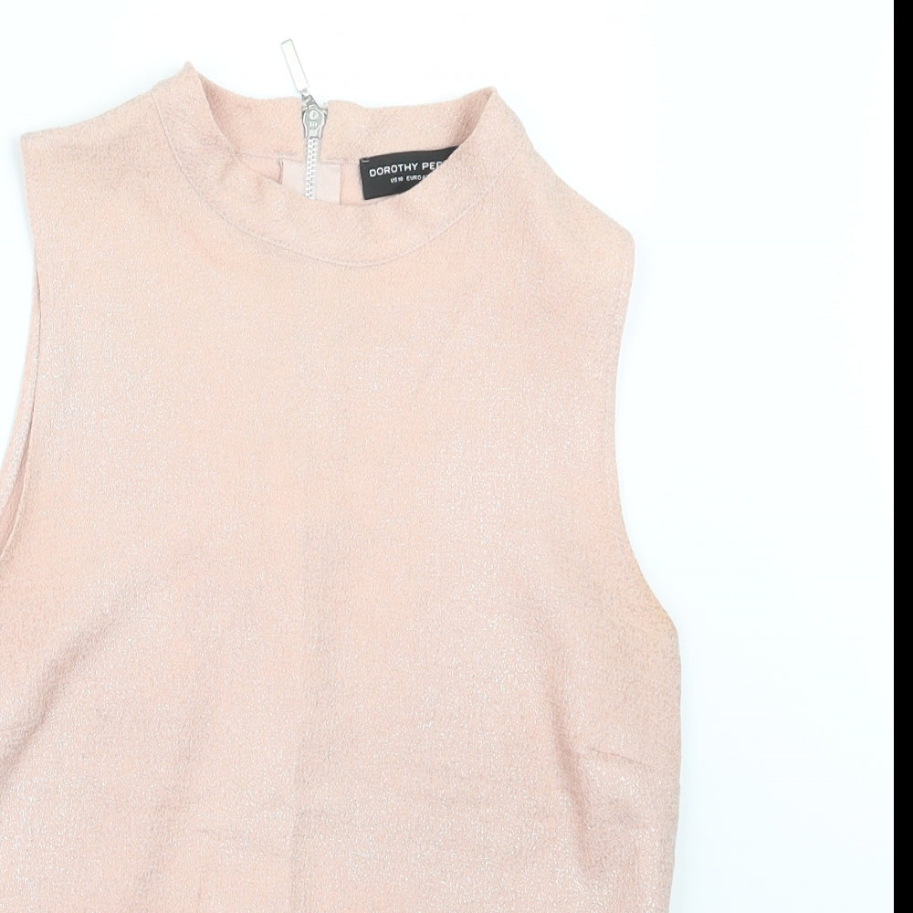 Womens UK Size 14 Dorothy Perkins Pink Basic Blouse