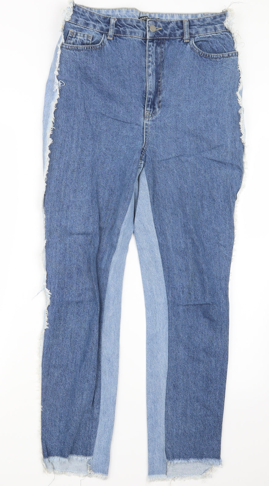 Nasty Gal Womens Blue  Denim Straight Jeans Size 10 L27 in