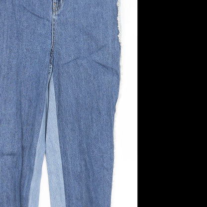 Nasty Gal Womens Blue  Denim Straight Jeans Size 10 L27 in