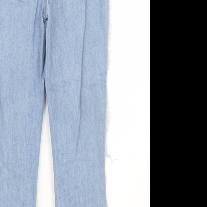 Nasty Gal Womens Blue  Denim Straight Jeans Size 10 L27 in