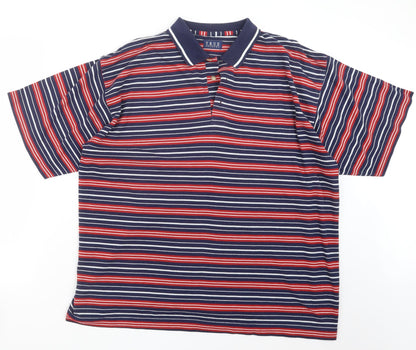 True Colours Mens Blue Striped   Polo Size XL