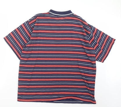 True Colours Mens Blue Striped   Polo Size XL