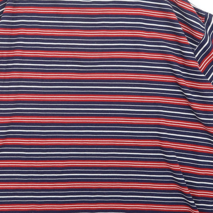True Colours Mens Blue Striped   Polo Size XL