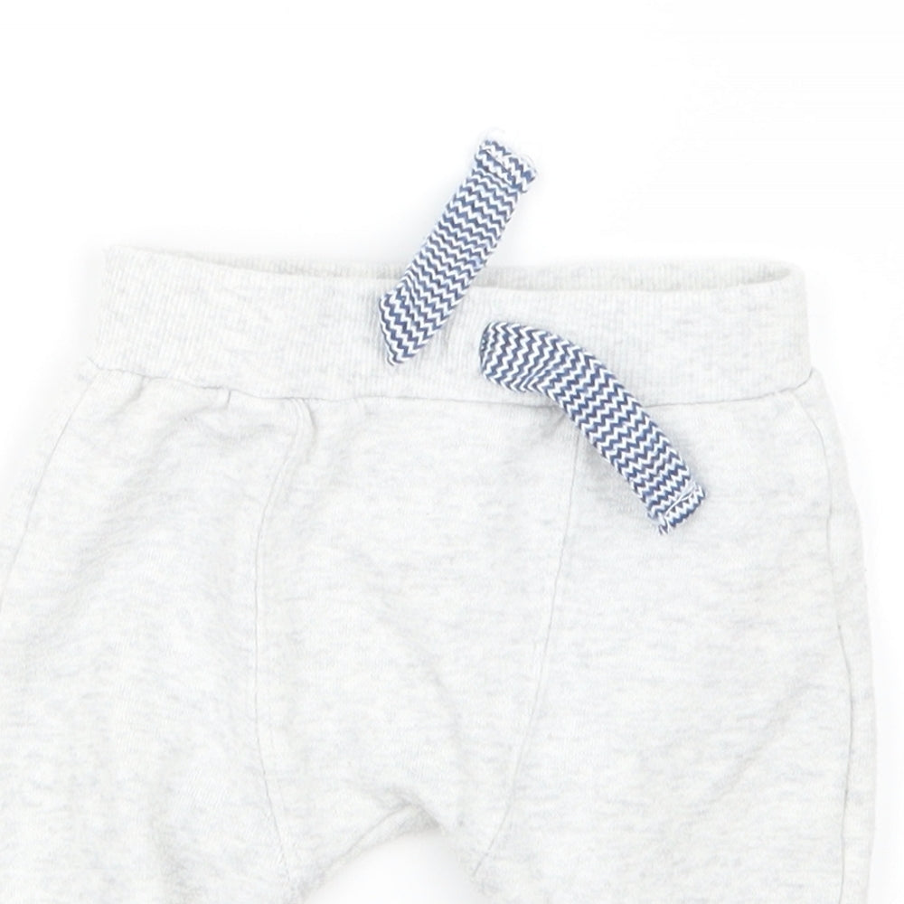 F&F Boys Grey   Jogger Trousers Size 3-6 Months
