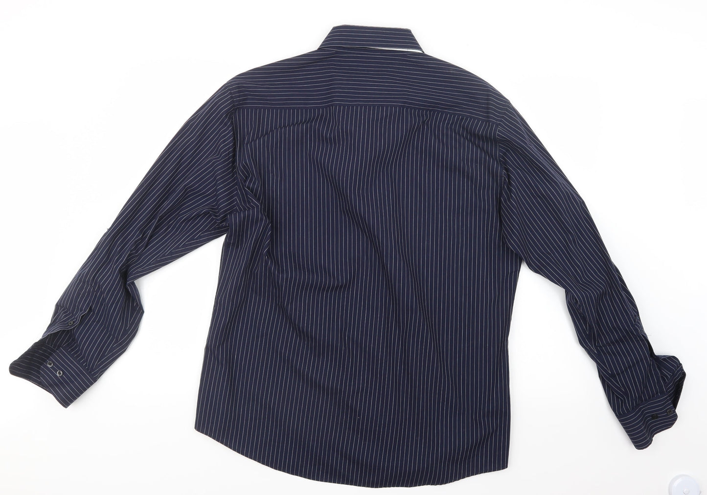 Taylor & Wright Mens Blue Striped   Button-Up Size L