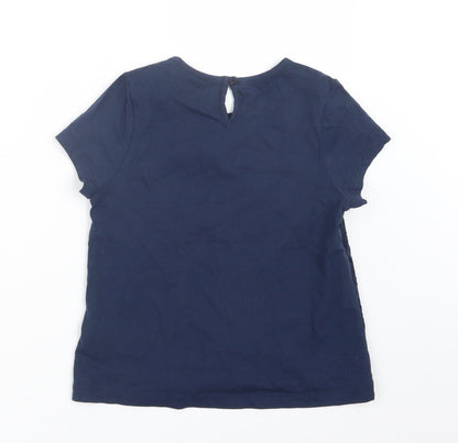 Outfit Girls Blue   Basic T-Shirt Size 5-6 Years