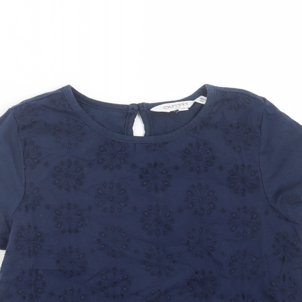 Outfit Girls Blue   Basic T-Shirt Size 5-6 Years