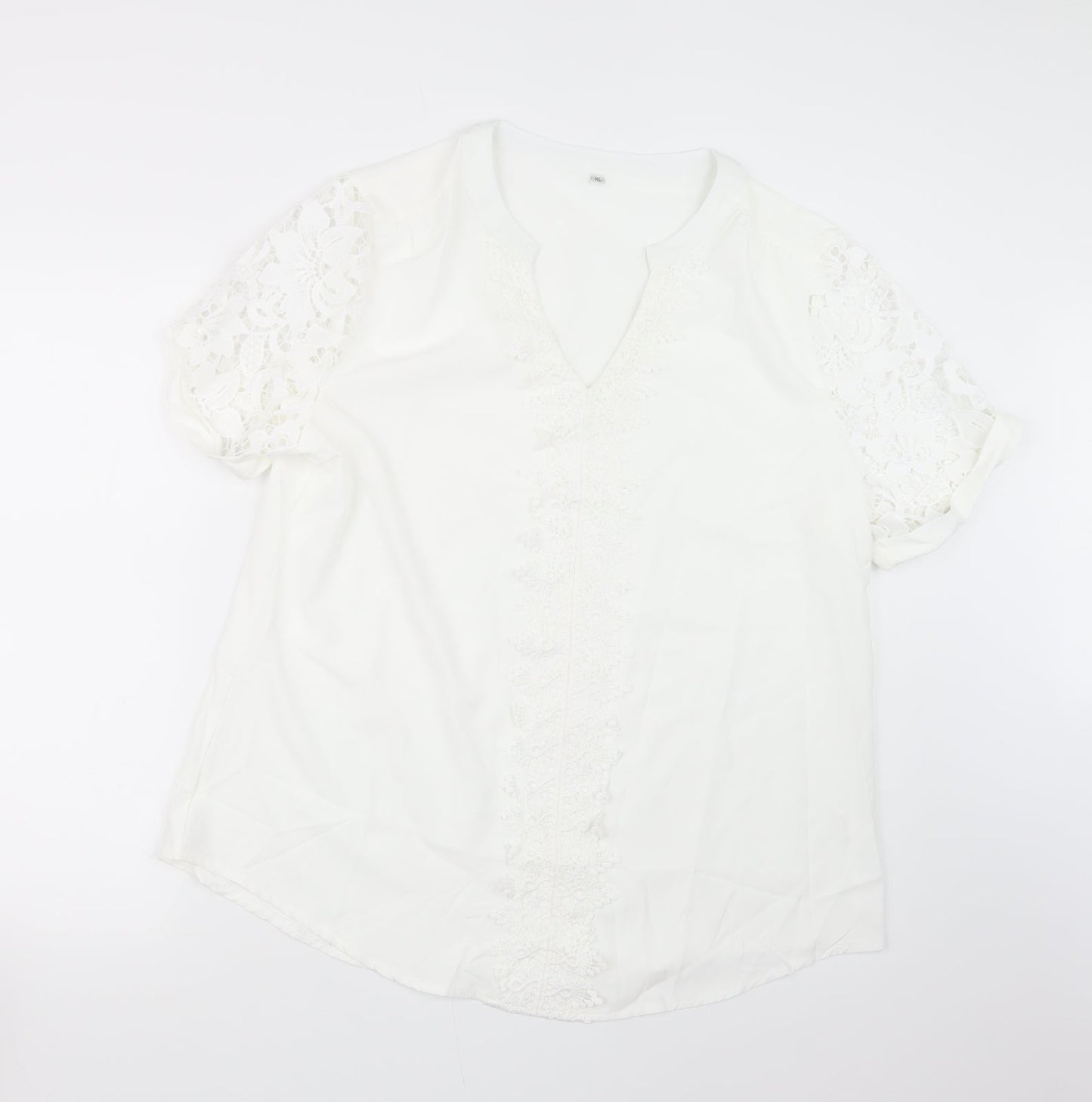 Womens UK Size XL Preworn White Basic Blouse