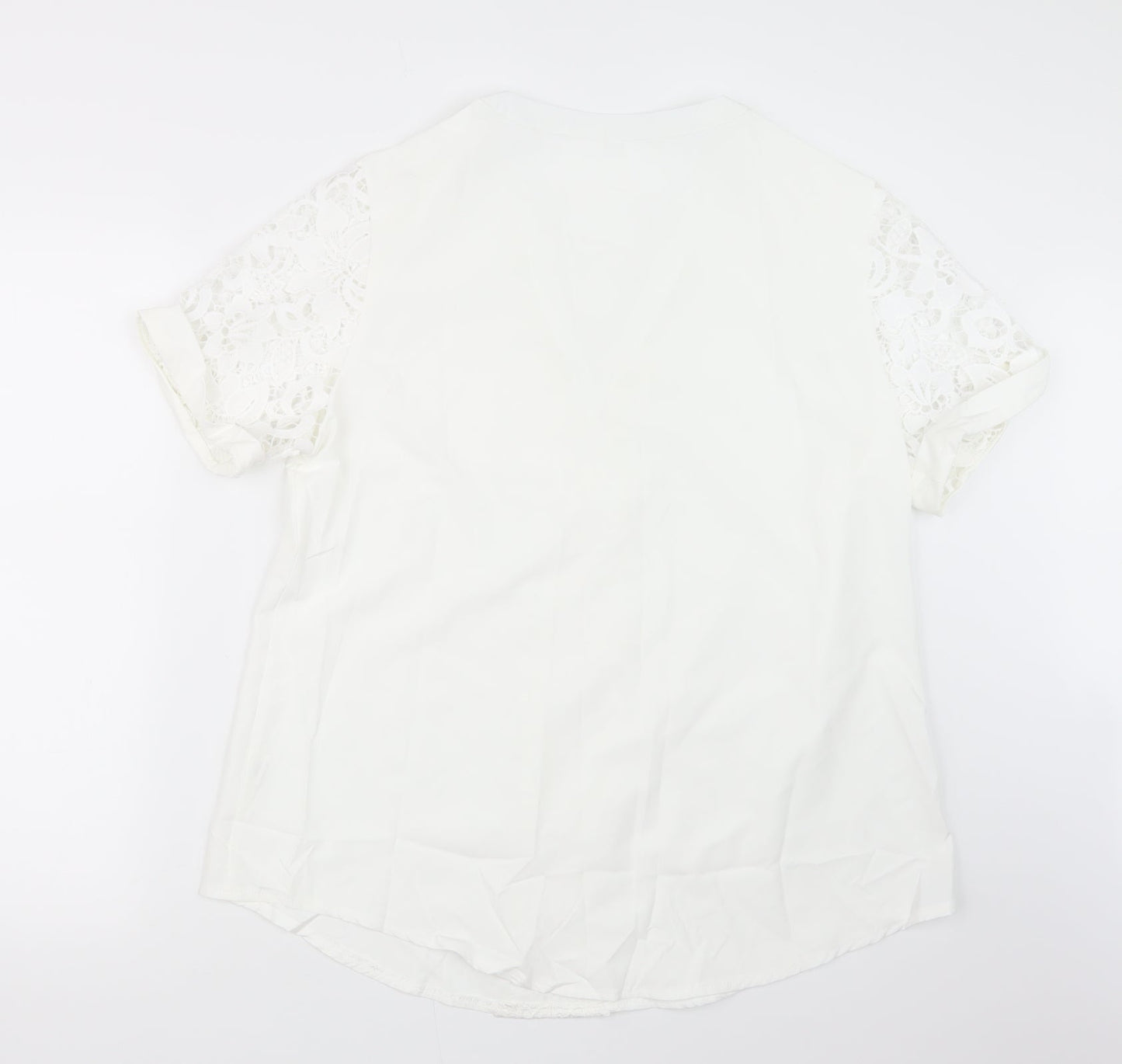 Womens UK Size XL Preworn White Basic Blouse