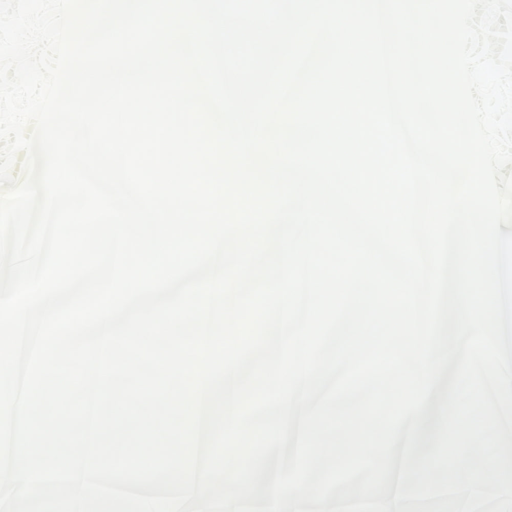 Womens UK Size XL Preworn White Basic Blouse