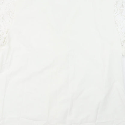 Womens UK Size XL Preworn White Basic Blouse