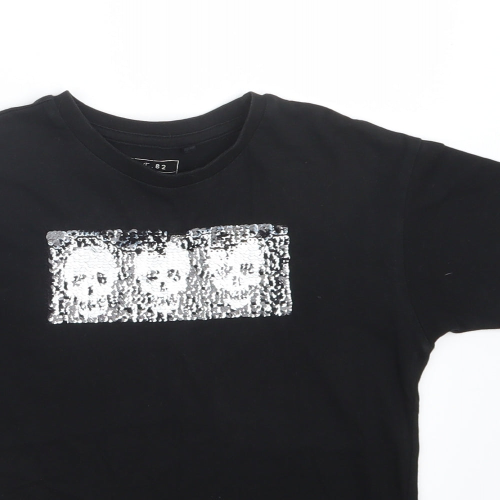 Next Boys Black   Basic T-Shirt Size 5 Years