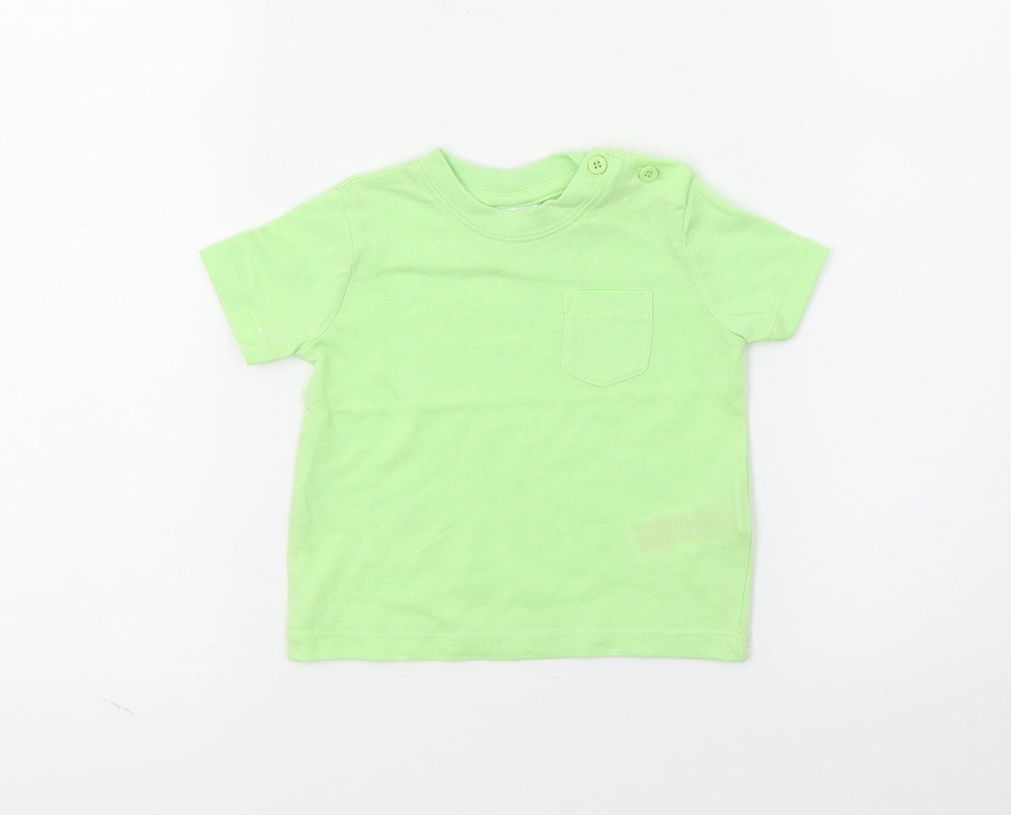 F&F Baby Green  Jersey Basic T-Shirt Size 0-3 Months