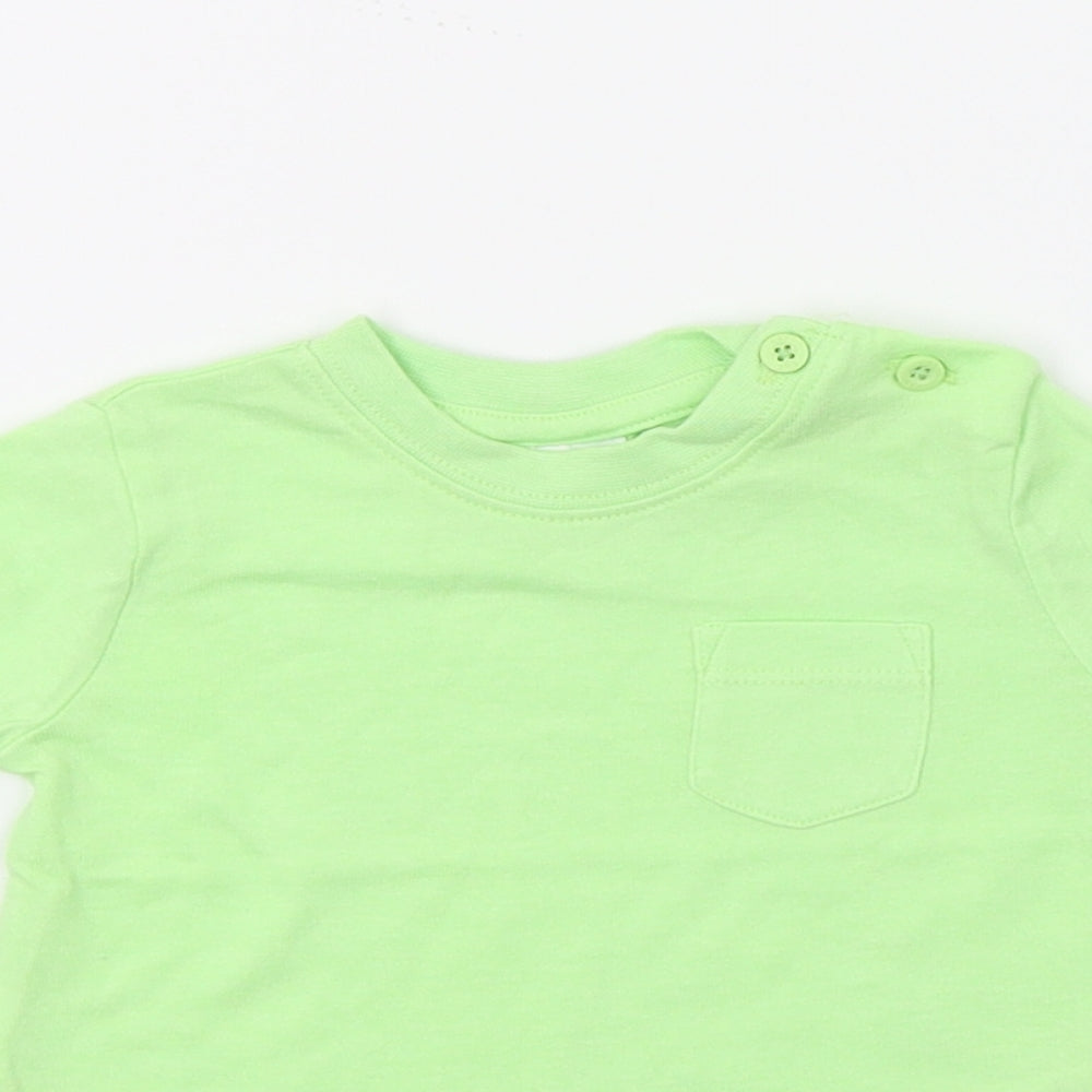 F&F Baby Green  Jersey Basic T-Shirt Size 0-3 Months